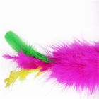 多彩なウサギの毛猫の羽のティーザー細い棒のおもちゃのサイズはODM/OEM Accpetedをカスタマイズしました サプライヤー
