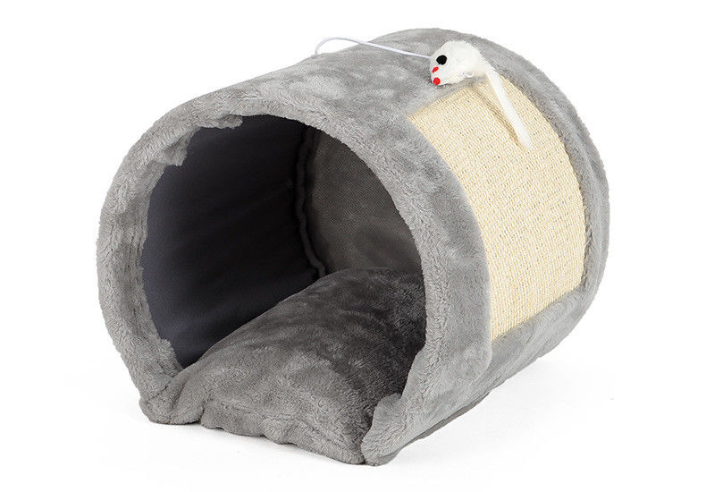 マウスのおもちゃが付いている灰色色ペット洞穴のベッド/猫のScratcherのベッドの大型の重量1.05kg サプライヤー
