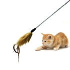 かわいいキティのティーザー猫のおもちゃは、相互猫子ネコのための羽の棒をもてあそびます サプライヤー